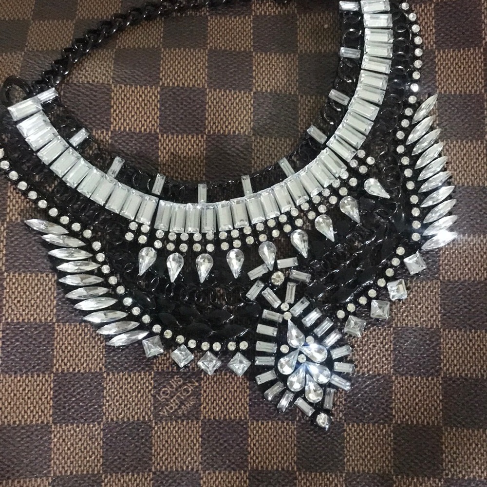 Gorgeous crystal bib statement necklace